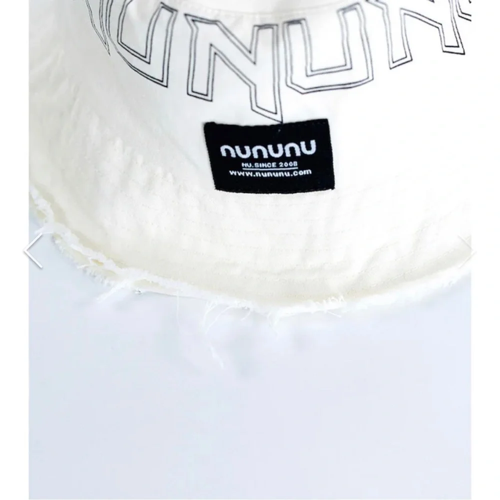 White Bucket Hat with Logo